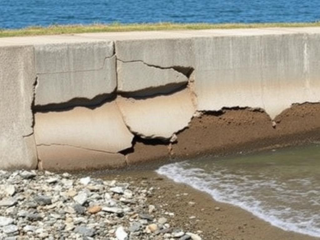 Seawall repair — before Rome Rose LLC